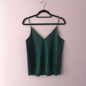 Zara Green Leather Camisole